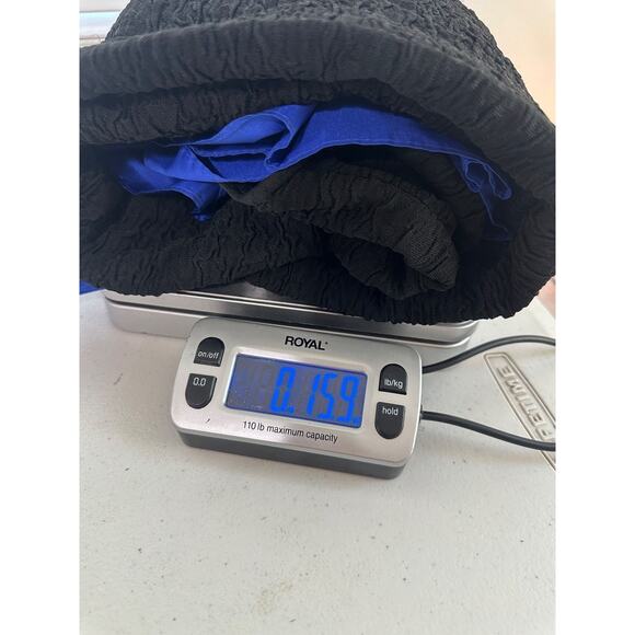 Vintage 80s Glam Cocktail Prom Dress Womens Small Black Blue Short Bow Ruffle - Picture 11 of 12